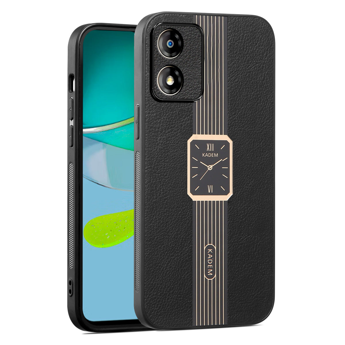 KADEM For Motorola Moto E13 4G Case PU+TPU+Acrylic Anti-drop Watch Pattern Phone Cover KADEM For Motorola Moto E13 4G Case PU+TPU+Acrylic Anti-drop Watch Pattern Phone Cover